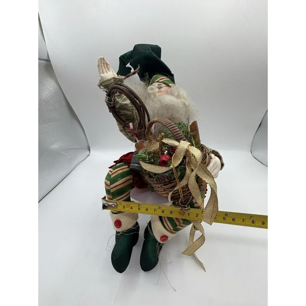 Vtg Old World Santa Claus Father Christmas Shelf Sitter Handmade Holiday Decor